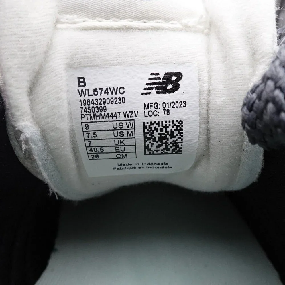 NEW New Balance 574 Sneakers WL574WC Grey/White/Floral - Picture 15 of 15